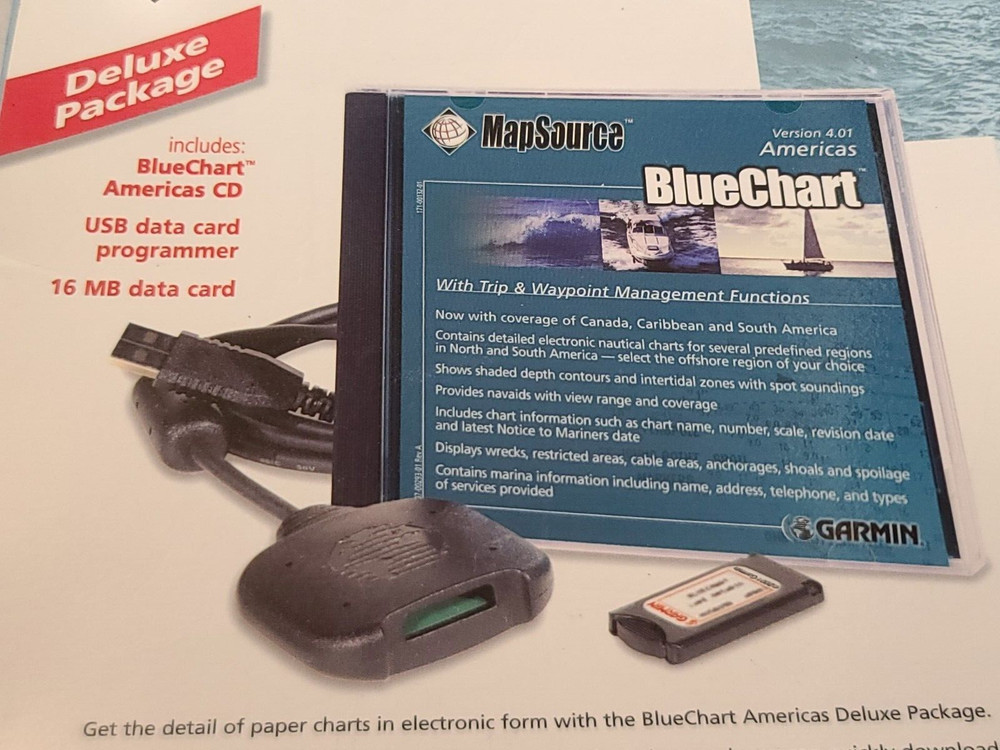 Garmin MapSource Deluxe Package 16 MB Data Card USB Data Programmer BlueChart 4