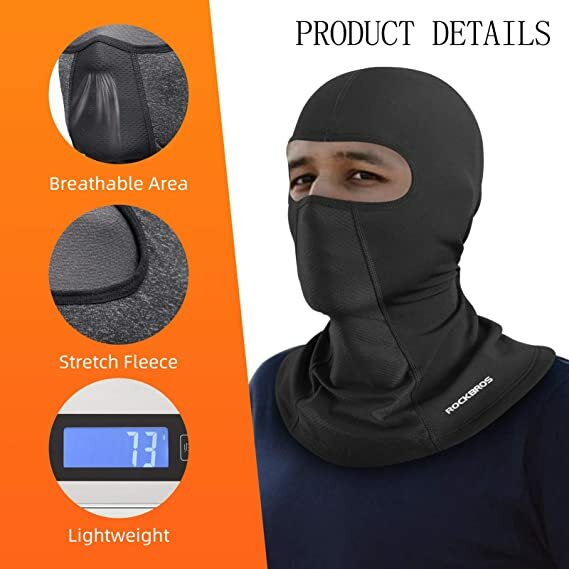 ROCKBROS Full Face Masks Winter Balaclava Warm Windproof Ski Hood Cycling Hats