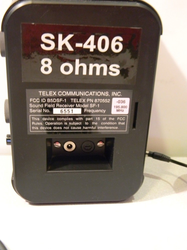 Telex SF-1 ClassMate Amplification System 195.8 MHz Wireless Mic & Speaker