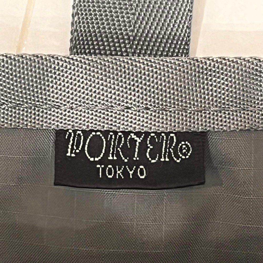 Good Condition Porter Screen Drawstring Shoulder Bag Gray