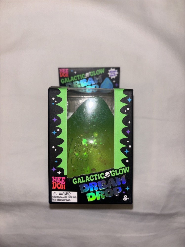 NeeDoh Green Galactic Glow Dream Drop Shylling Squishy