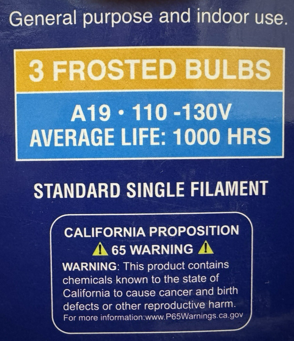 6 60W Simply for Home Frosted Glass Decorative Light Bulbs w/Medium Base