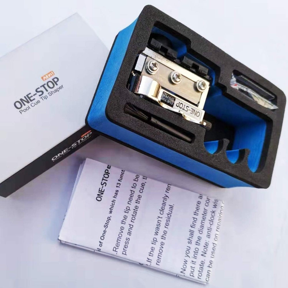 Upgrade Billiard Cue Tip Shaper - All-in-1 Tool