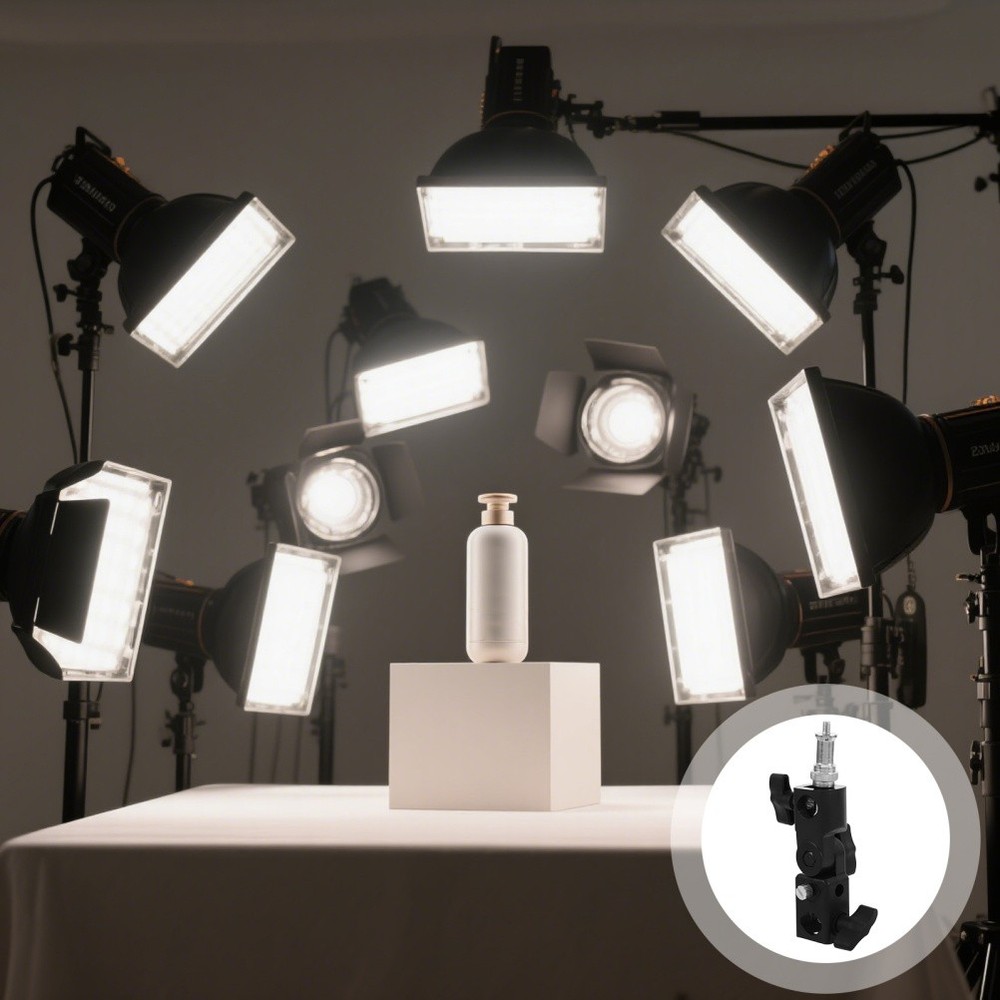 Light Stand Umbrella Adapter Flash Bracket Holder Photography Lighting Socket