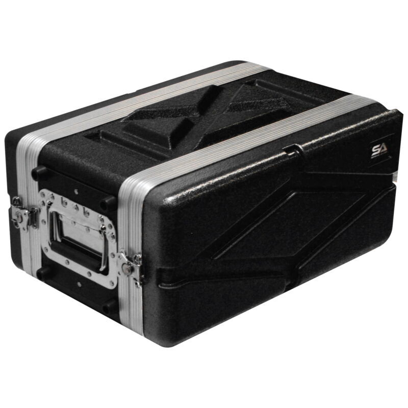 Lightweight 4 Space Compact ABS Rack Case - 4U PA DJ Shallow Rack Case