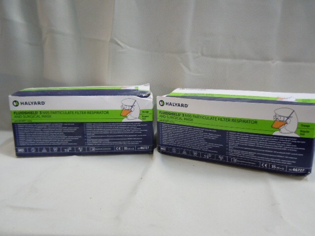 Halyard FluidShield Procedure Masks  2 - 35 pc boxes