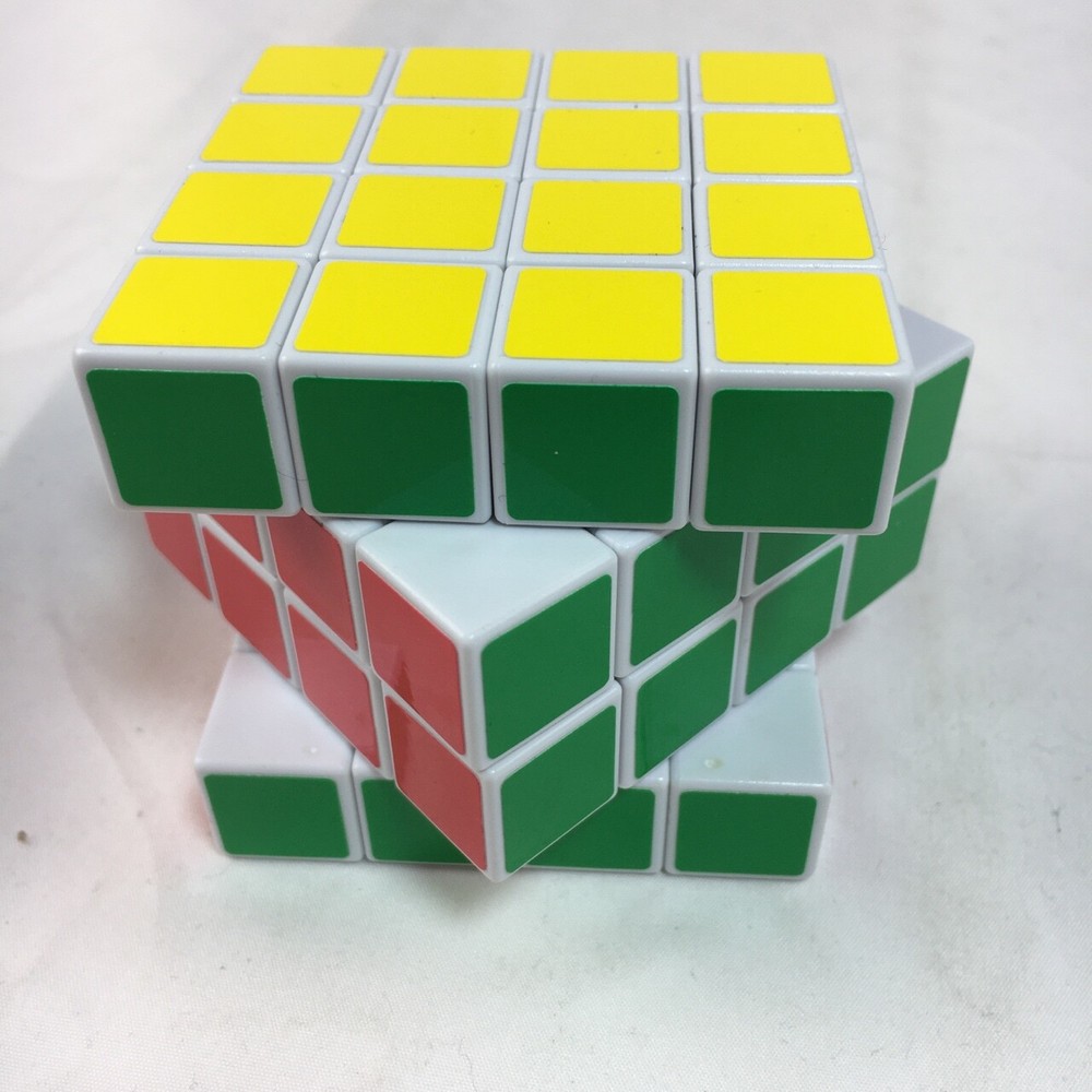 Eastsheen 4x4x4 Brain Teaser Cube Multi-Color Puzzle White Plastic