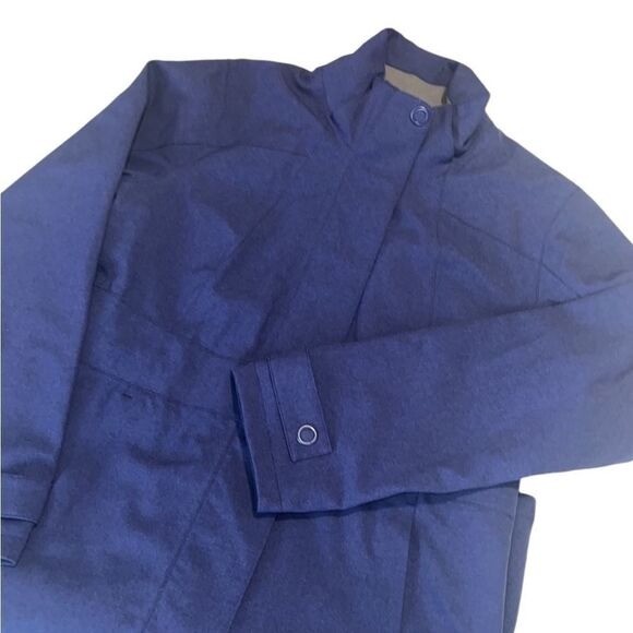Merrell Opti-shell Navy Blue Front Pockets Snap Zip Closure Coat Size Large