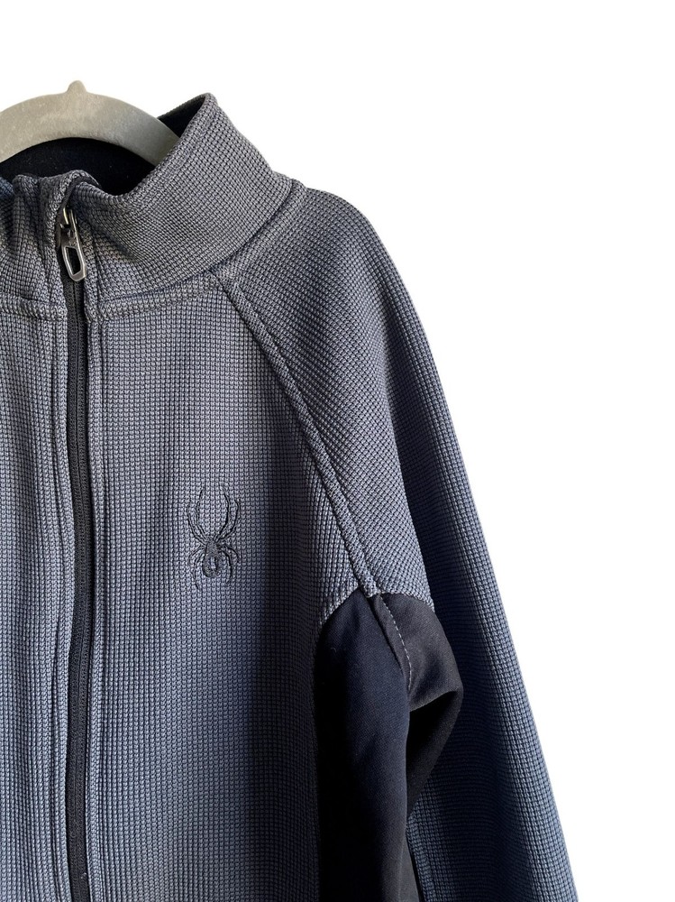 SPYDER Full Zip Gray Black Boys Jacket Size Medium