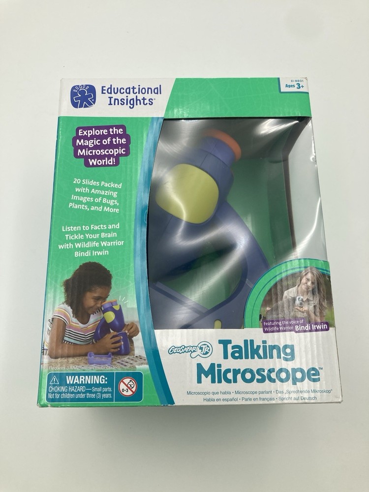 Educational Insights GeoSafari Jr Talking Kids Microscope Featuring Bindi Irwin