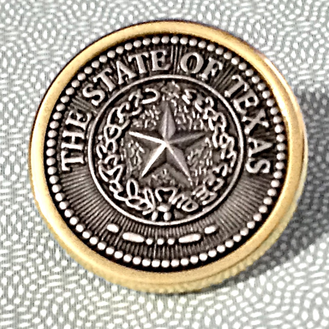 Texas State Seal Hat Pin / Tie Tack Free Shipping