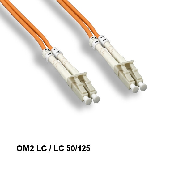 1m OM2 LC/LC Duplex 50/125 Multi-Mode Fiber Optic Patch Cable Ethernet ATM Data