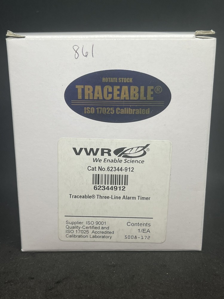 VWR Three Line Traceable Alarm Timer NEW IN BOX