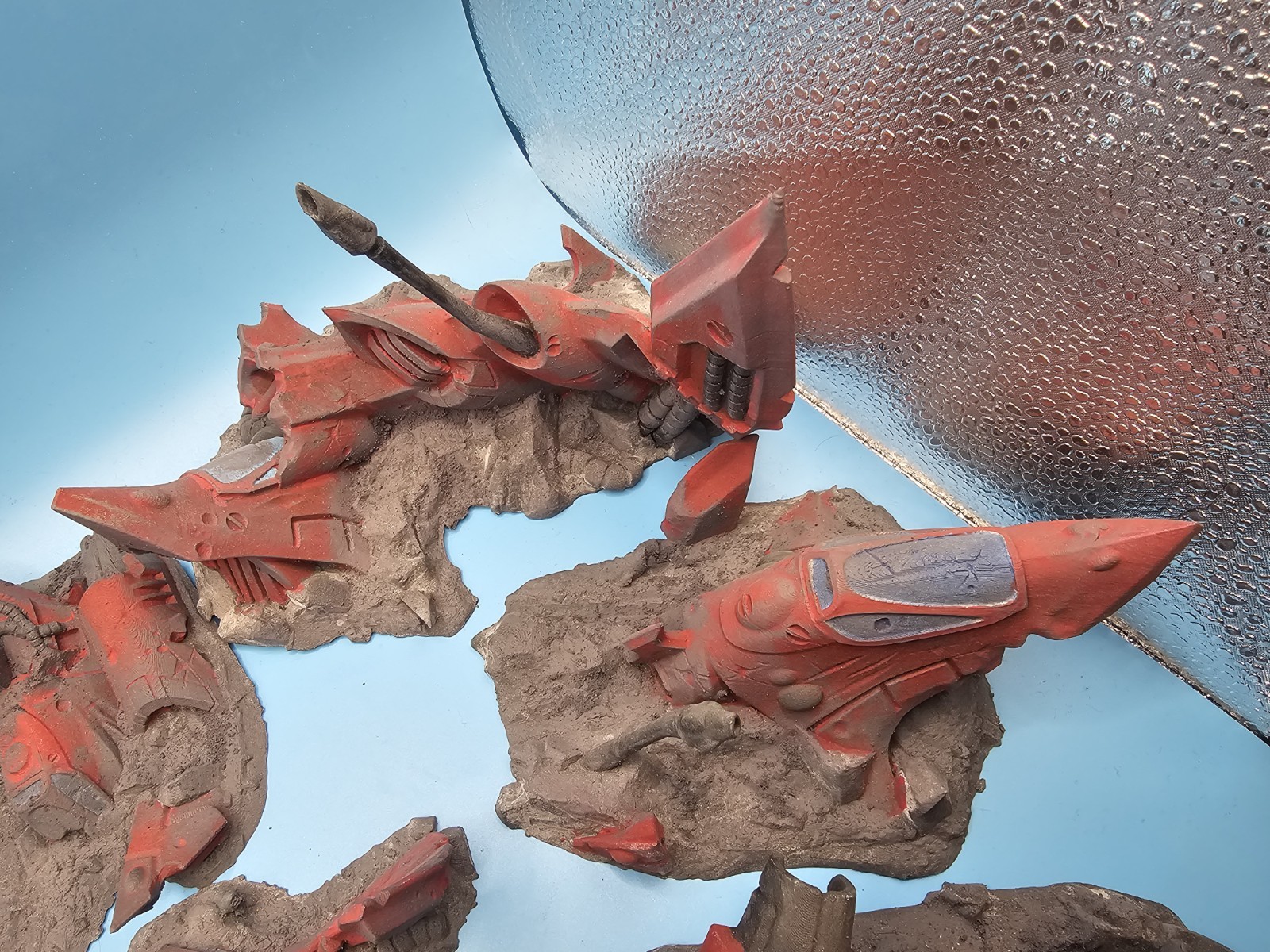 40K Eldar Aeldari Crashed Vehicle Terrain Set, Unpainted