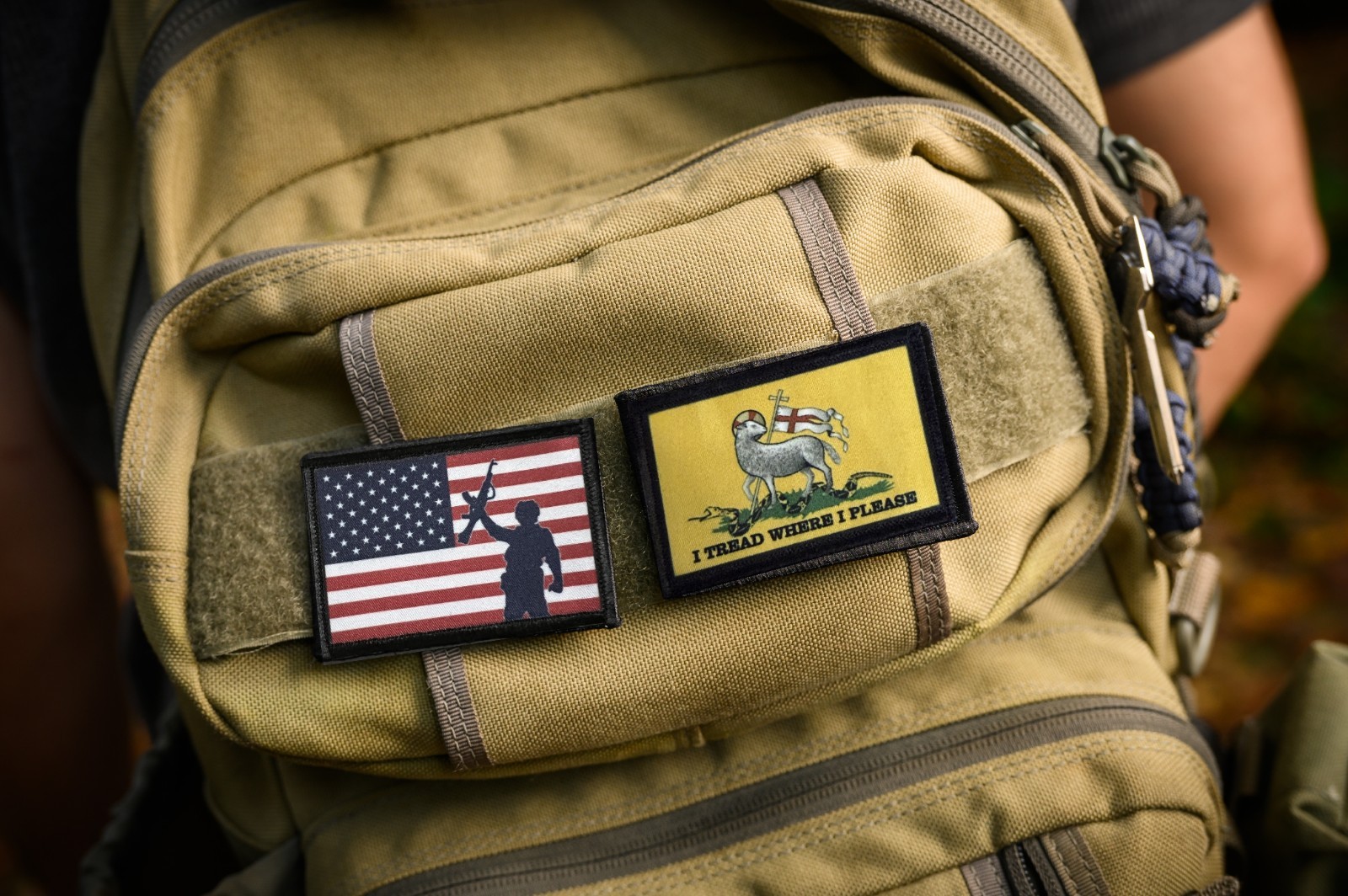 I Tread Where I Please Christan Morale Patch - Gadsden Flag - hook and Loop 2x3