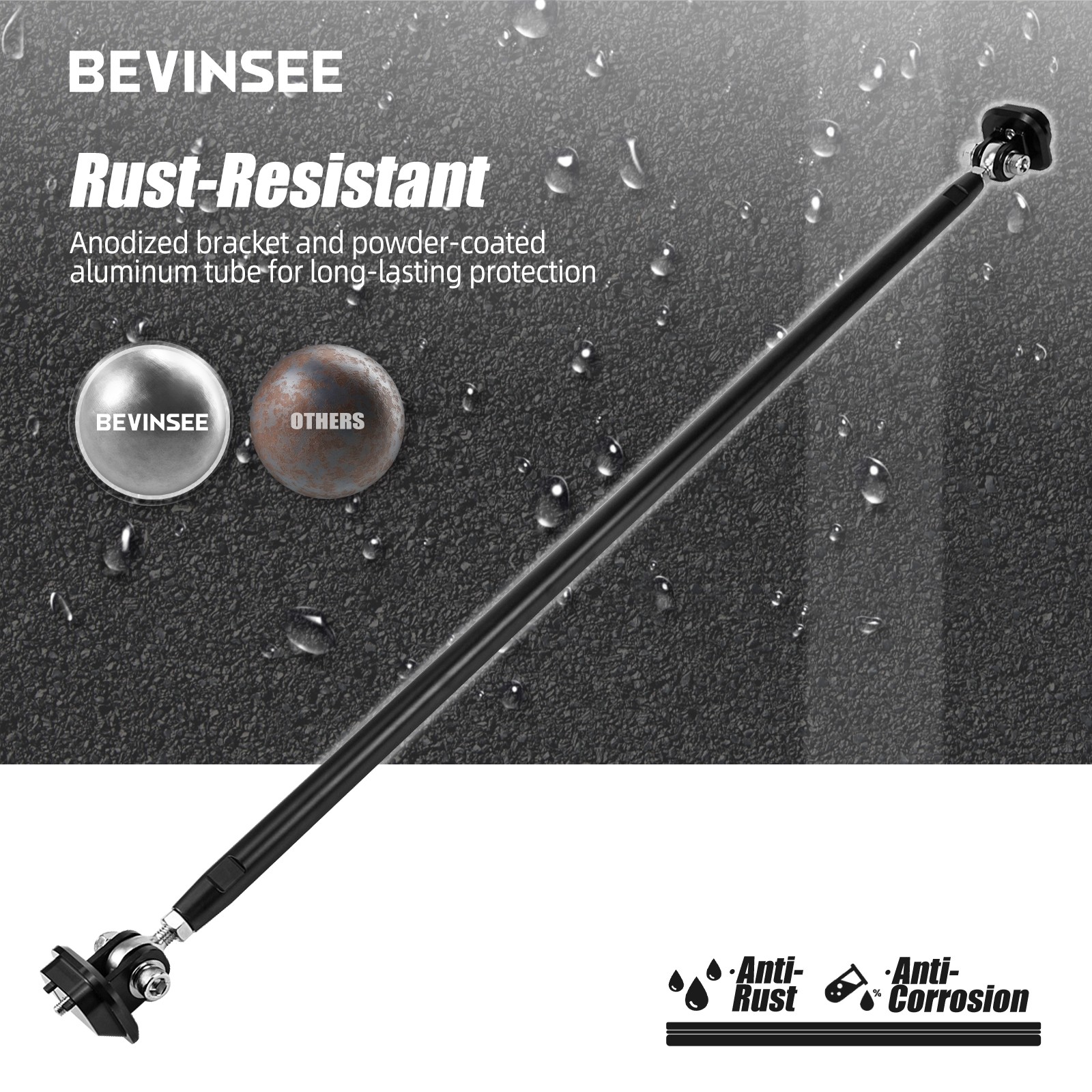 Rear Strut Tower Brace Bar Kit For VW For GTI Golf R MK7 MK7.5 For MQB 2.0T 1.8T