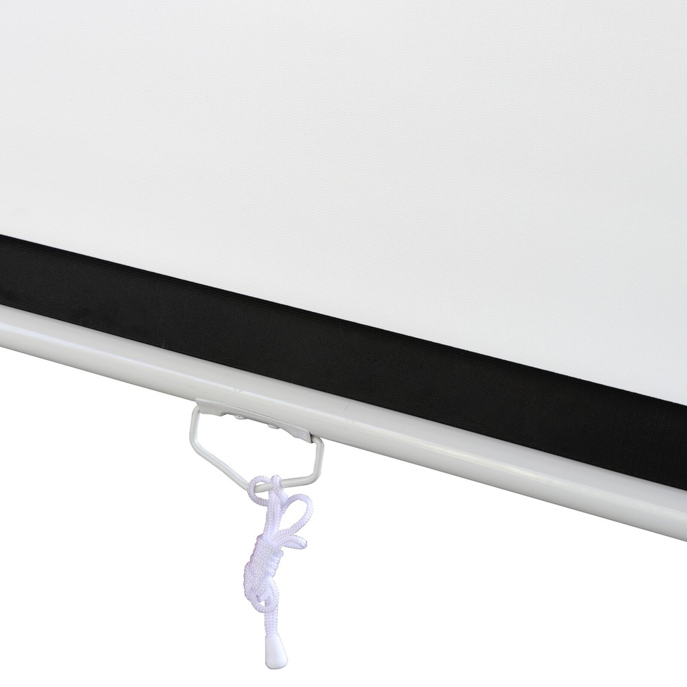 Projector Screen Pull Down 100" 16:9 HD Projection Screen Indoor Outdoor White