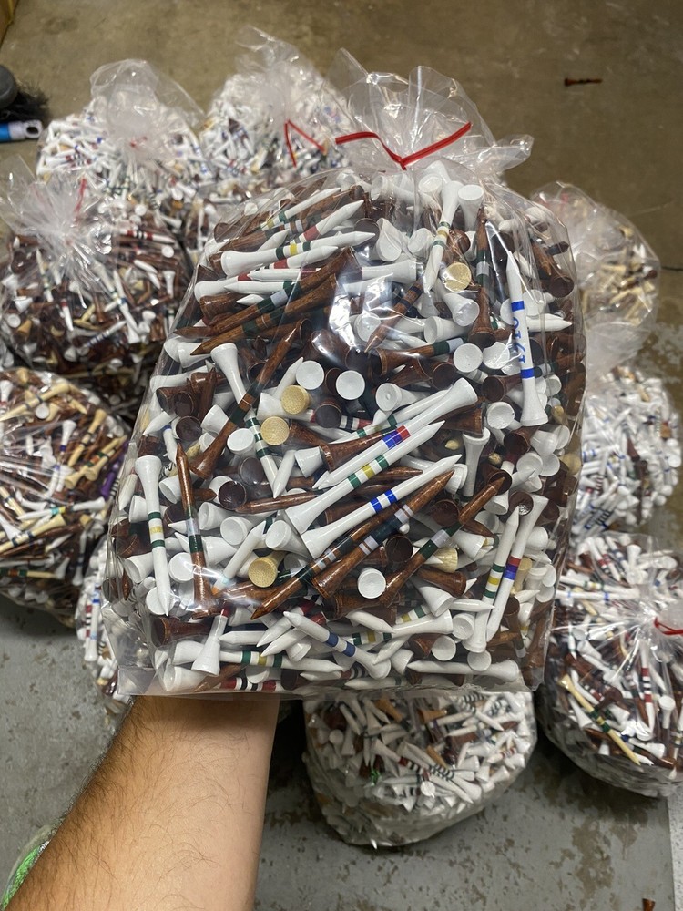1000 Assorted Blem Or Misprint Golf Tees