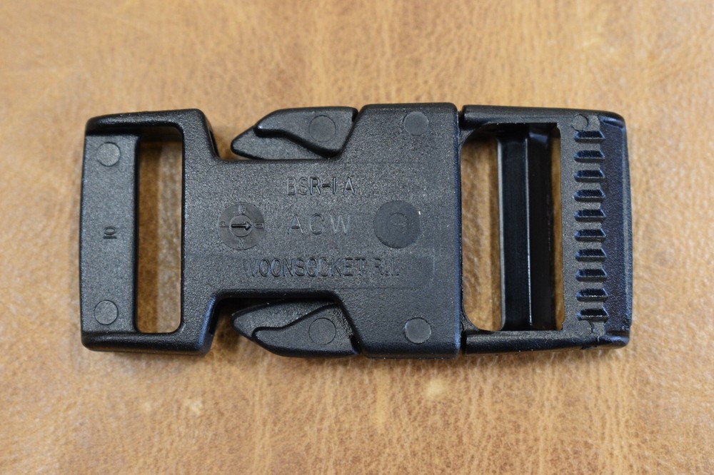 2 PK Fastex 1" Quick Side Release Buckles, Plastic Buckle Clips