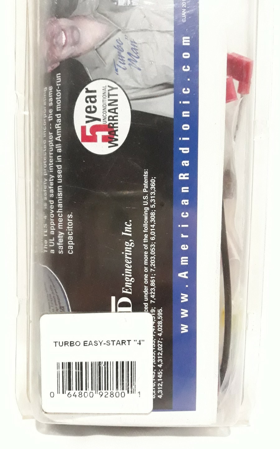 Amrad Turbo Easy-Start "4" Universal Start Capacitor TES4 2 Wire NIB 1-5 Ton