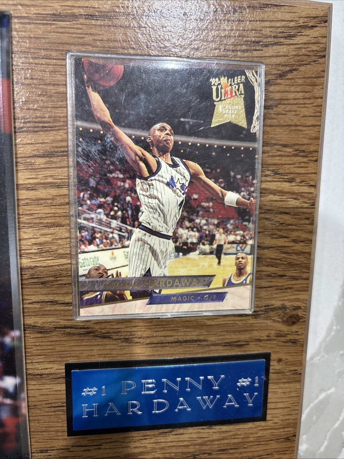 Penny Hardaway Plaque With 93 Fleer Ultra Rookie Card