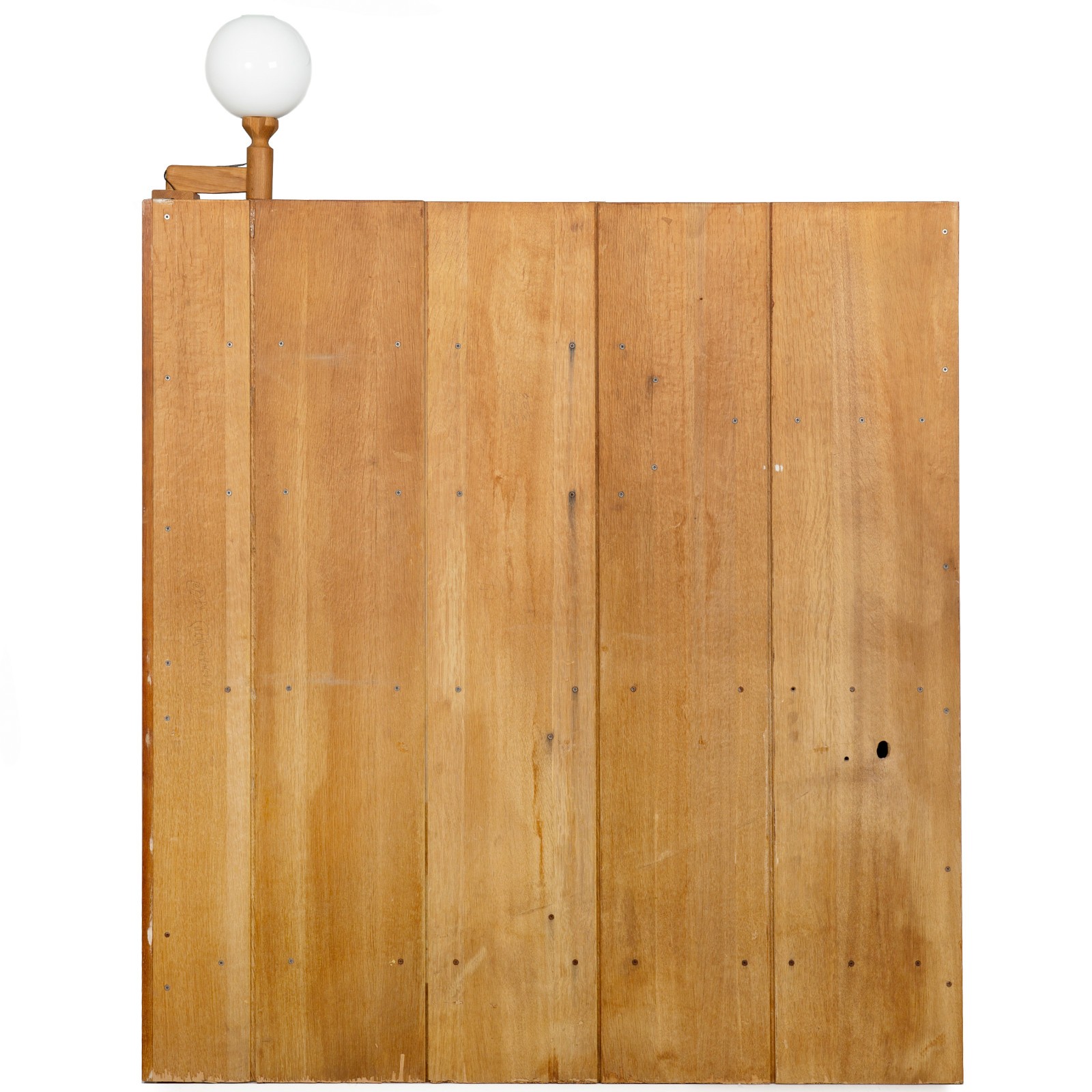 French Modernist Oak Bar Cabinet Bookshelf by Guillerme and Chambron