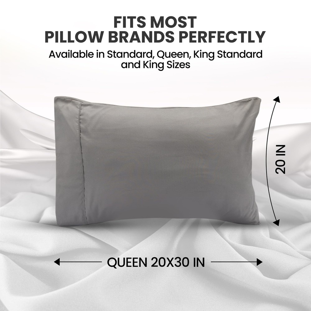 Utopia Bedding Pillow Cases Queen Size 2-Pack – Soft Brushed Microfiber &#