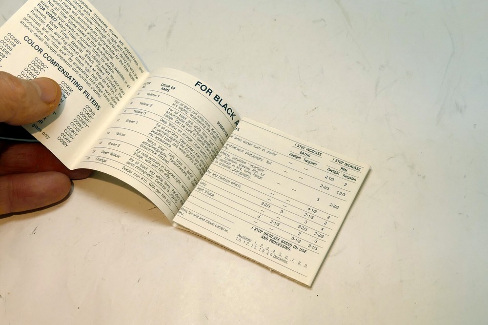 Tiffen Filter System Guide Brochure product list