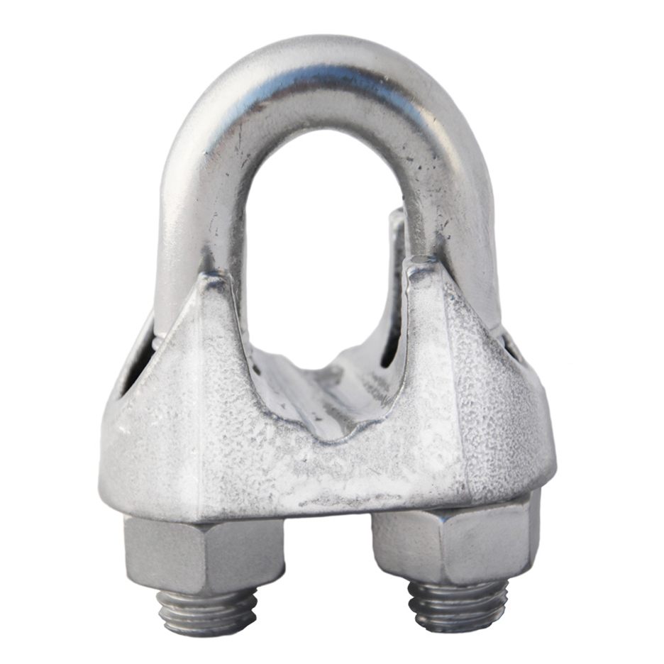 50ea Malleable Galvanized Wire Rope Clips 1/8"