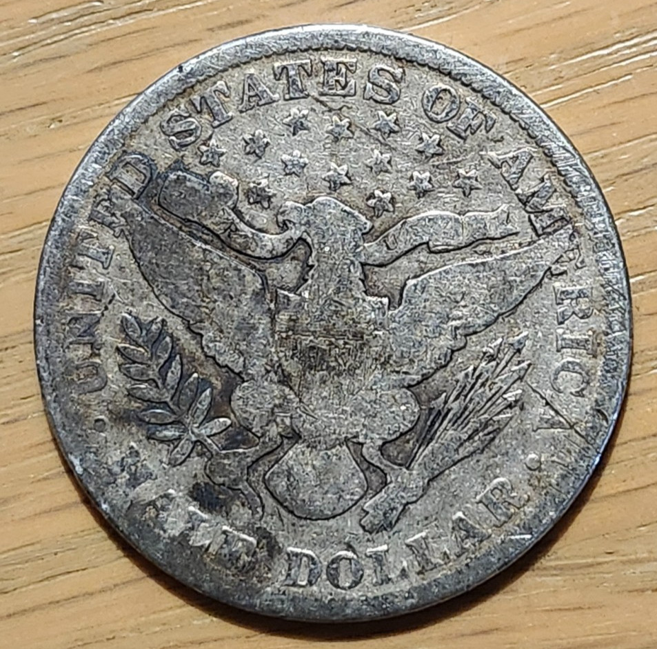 90% SILVER 1900 P BARBER HALF #1
