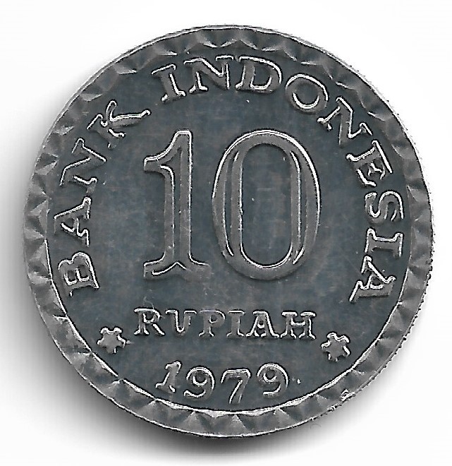 Indonesia 10 Rupiah 1979 KM# 44