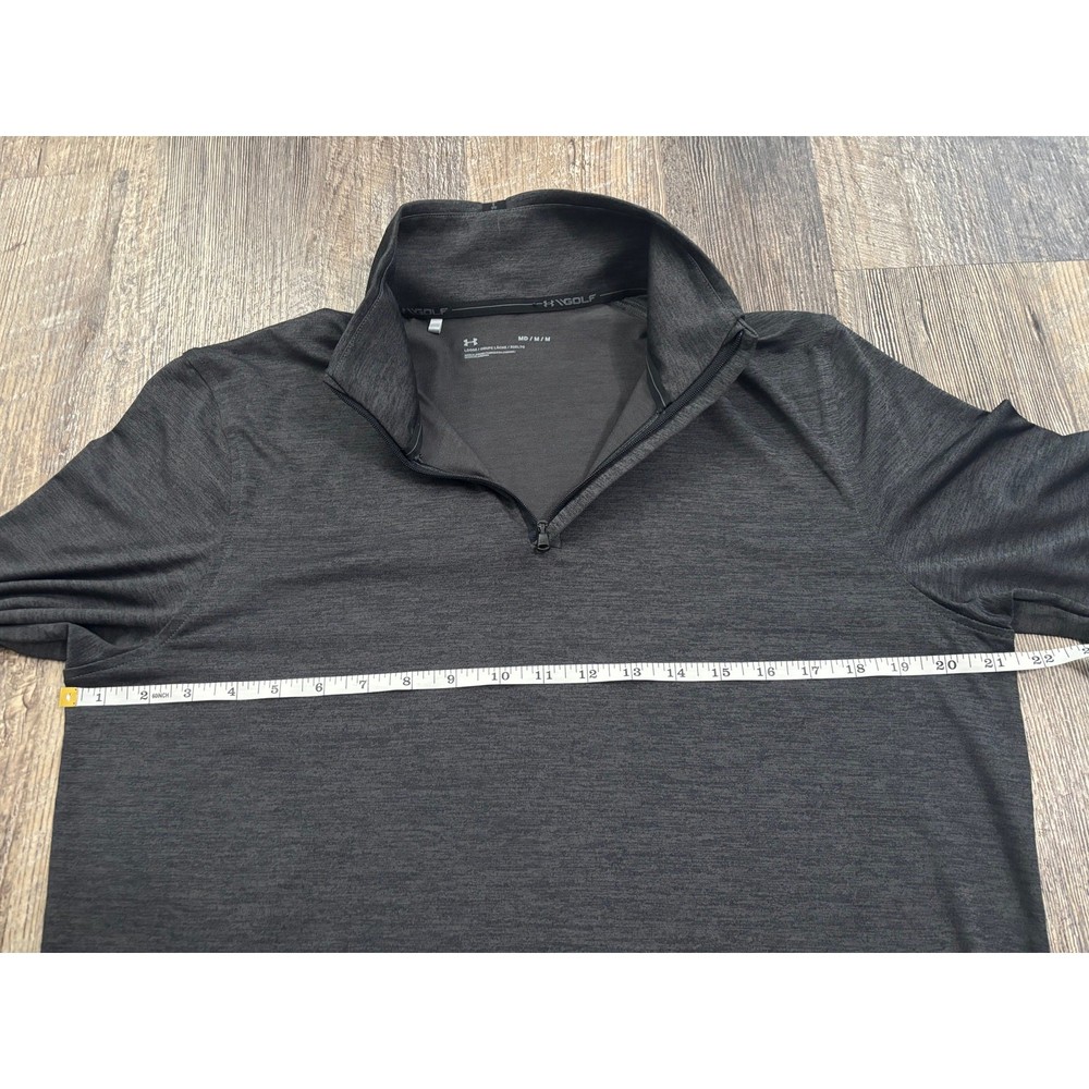 Under Armour Golf Mens Medium Gray Heather Quarter Zip Pullover Performance Top