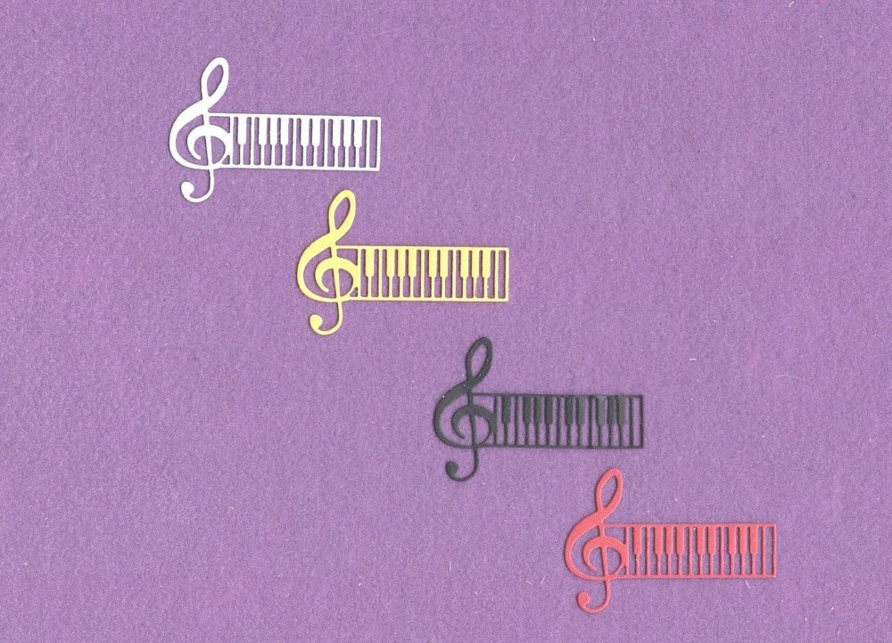 MUSIC #3 die cuts scrapbook cards