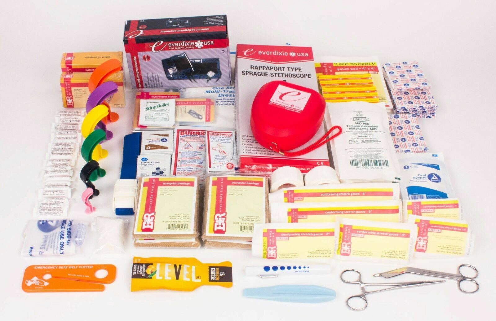 Paramedic First Responder Kit First Aid Fully Stocked Trauma Emergency Kit Blue
