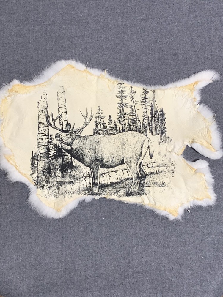 Printed Rabbit Pelt: Deer