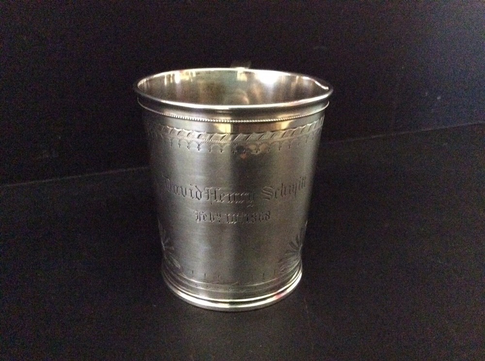 1868 Gorham Sterling Silver Presentation Christening Mug