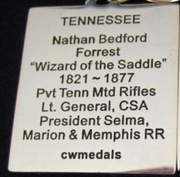 Nathan Bedfore Forrest Remembrance Medal