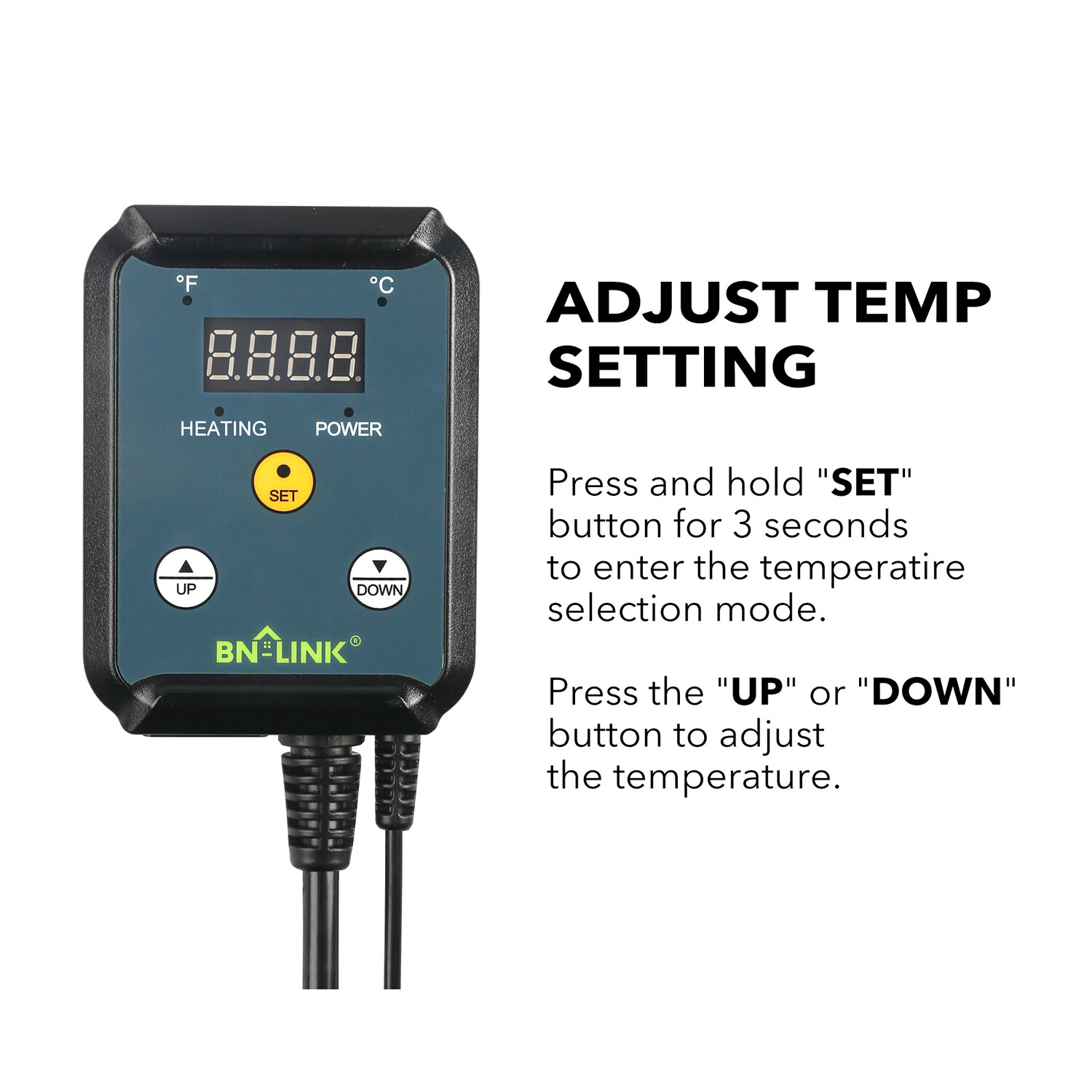 BN-LINK Digital Heat Mat Thermostat Controller For Greenhouse Seed Germination
