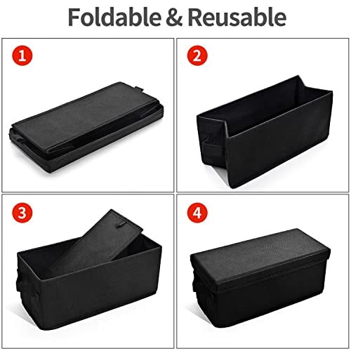 CD Storage Boxes - Pack of 4 CD Case Storage - 13.2" x 5.9" x 5.3" Container ...
