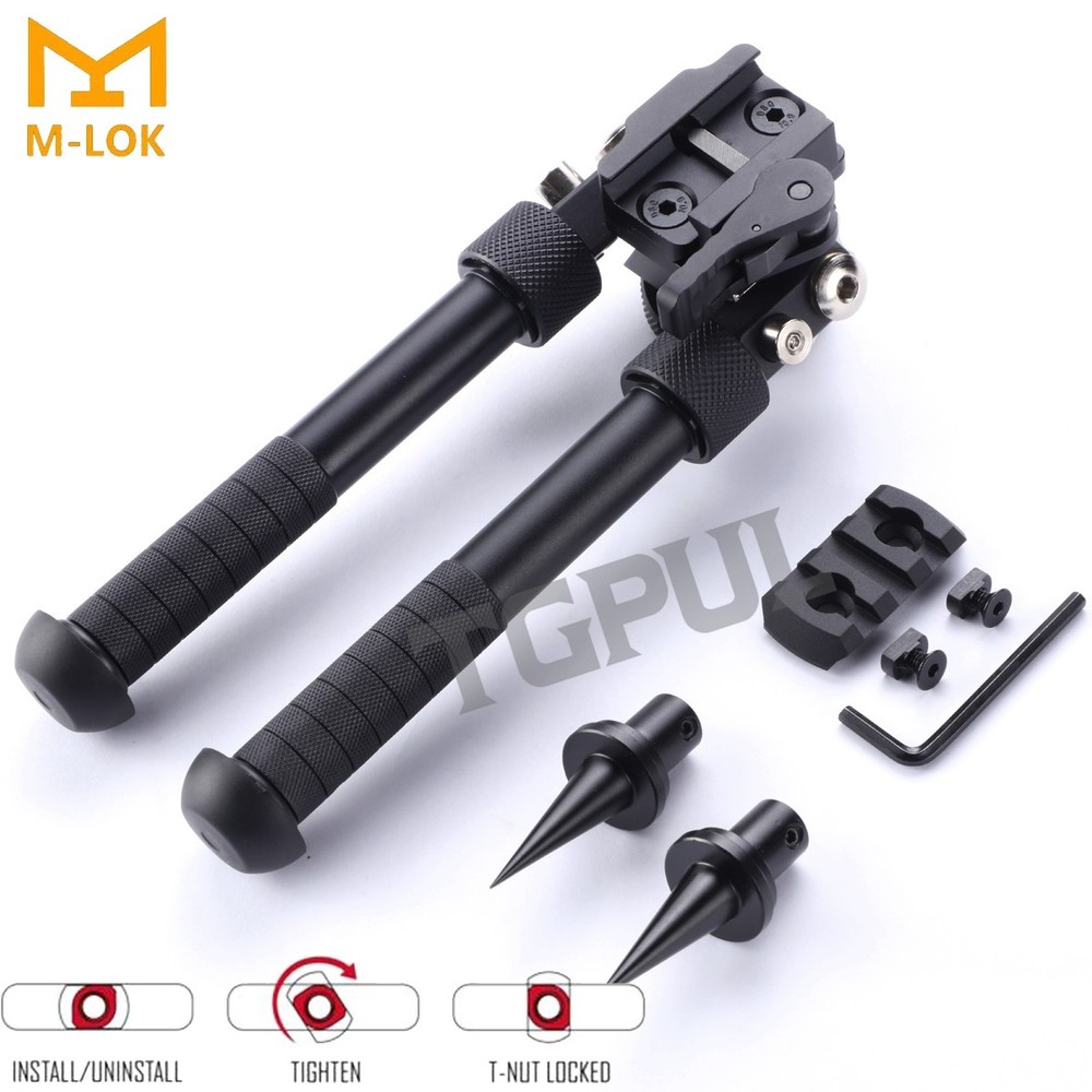 4.75- 9" Foldable Adjustable Bipod Combination for M-lok System US