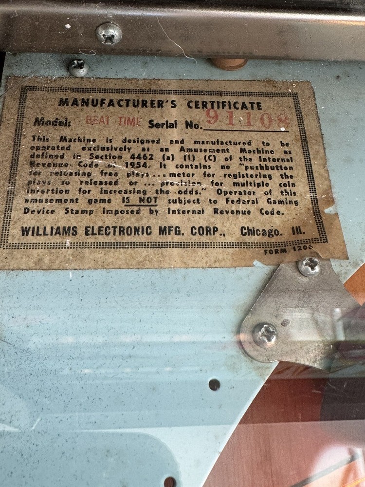 Beat time Pinball Machine