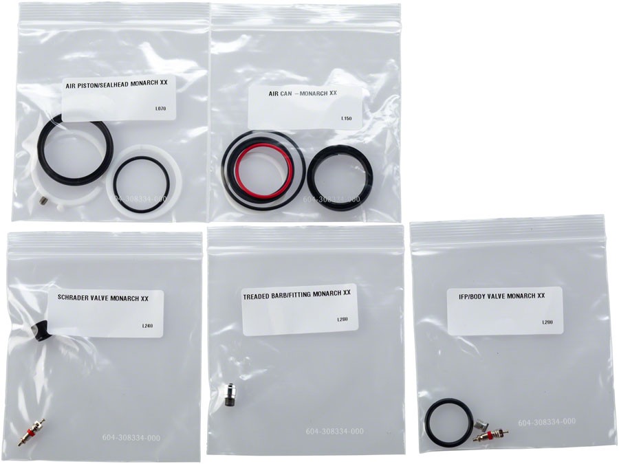 Rear Shock Basic Service Kits - RockShox Basic Service Kit Full for Monarch XX