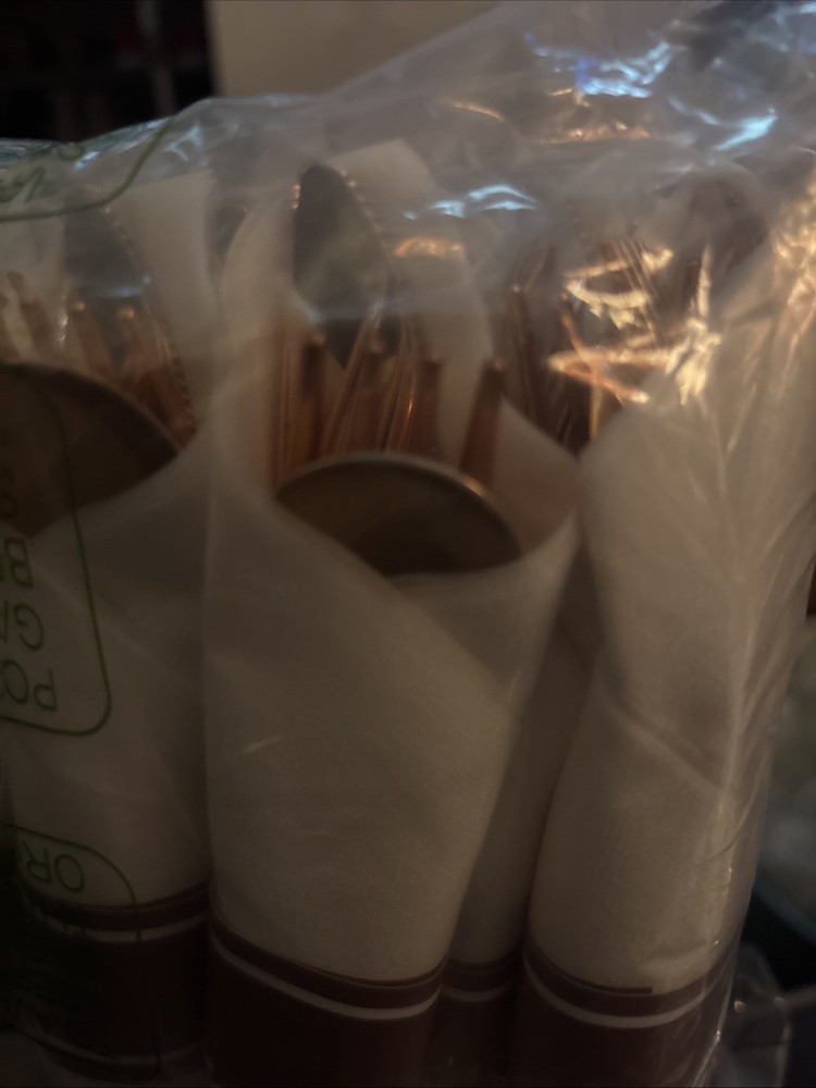 50 Wrapped Gold Plastic Wear