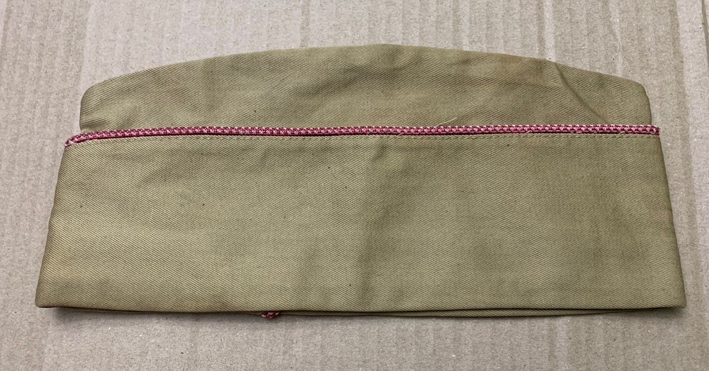 US Army Khaki Garrison Cap Hat Size 7 1/8