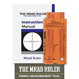Value Plus Mrad Ruler - Long Range Shooting Slide Rule Calculator Dark Orange