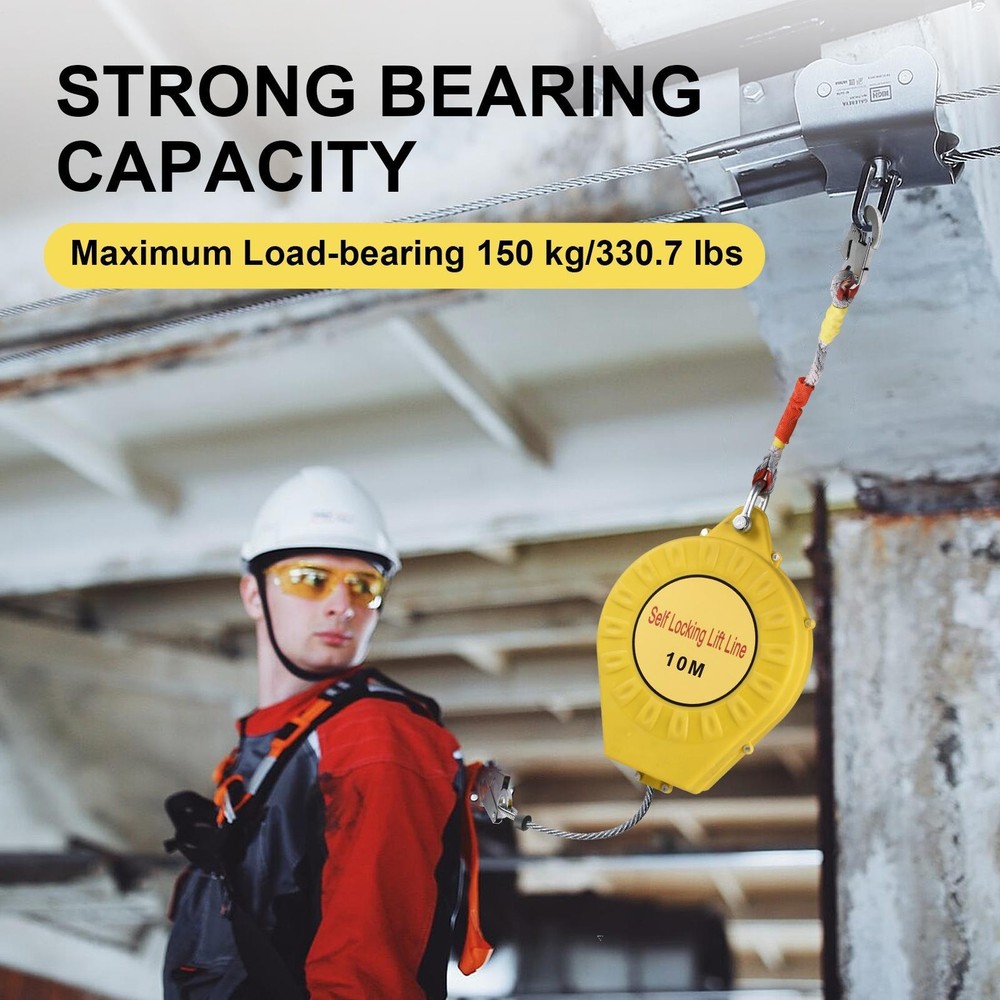 Fall Protection Retractable Lanyard - 32FT Construction Self-Retracting Lanyard