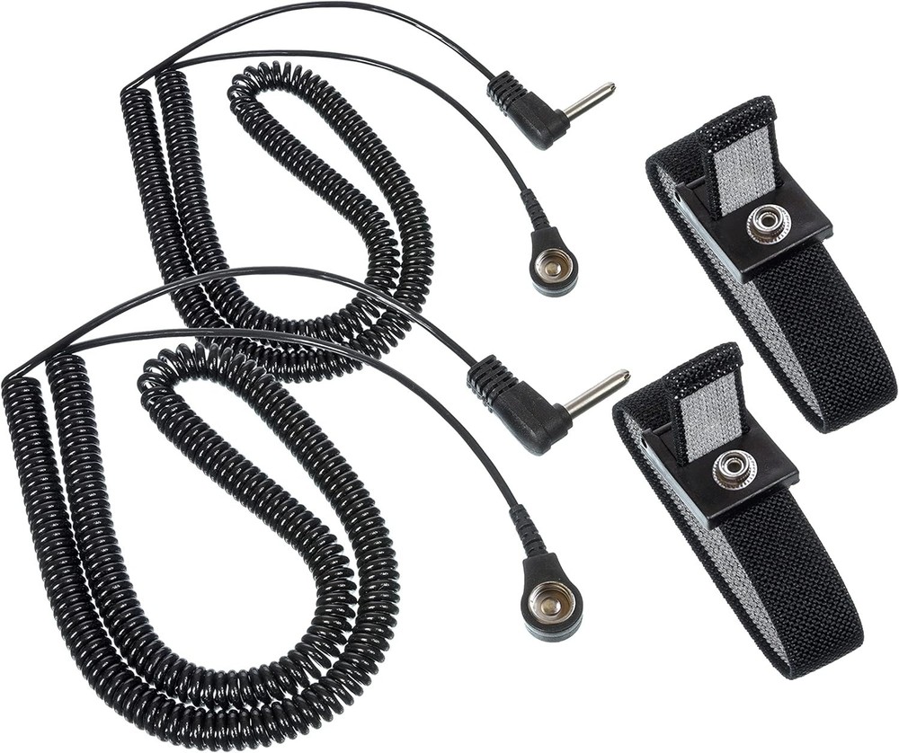 Effective 2 Pack Black Earthing Wrist Straps - Elevate Mood and Reduce Stress