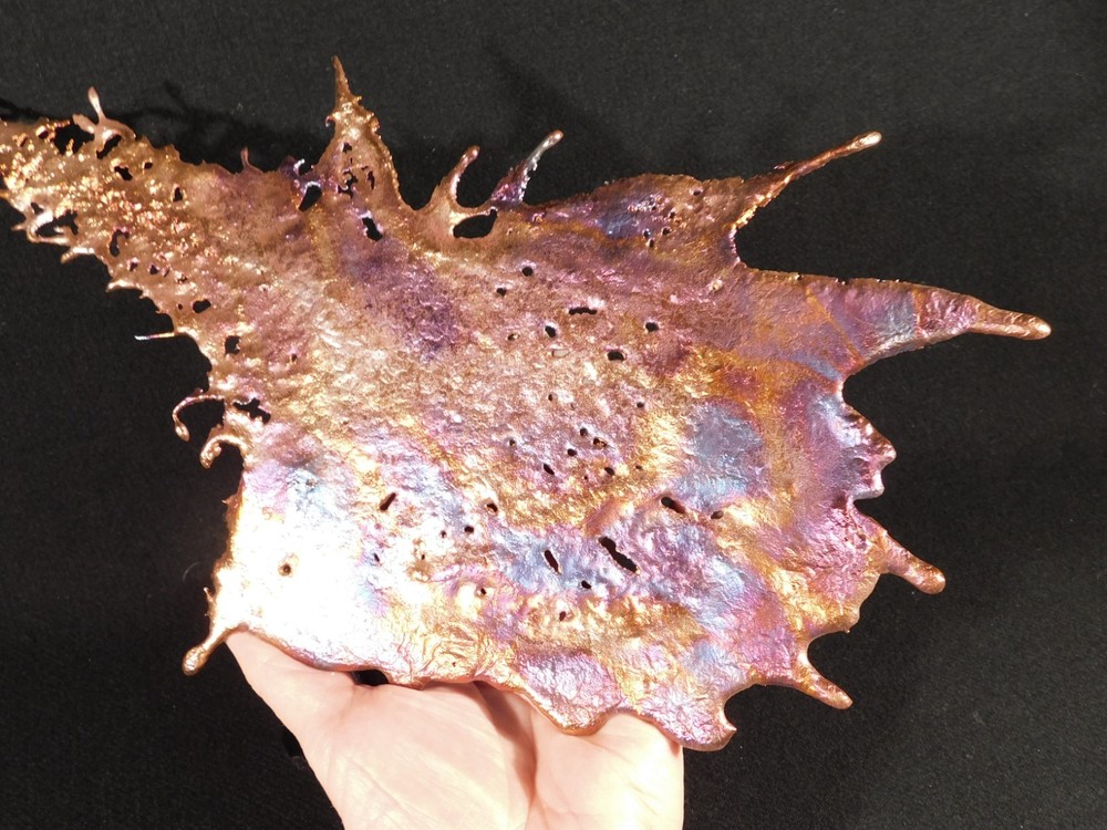 BIG! Bright Solid Solid COPPER Splash ART Sculpture Arizona 490gr