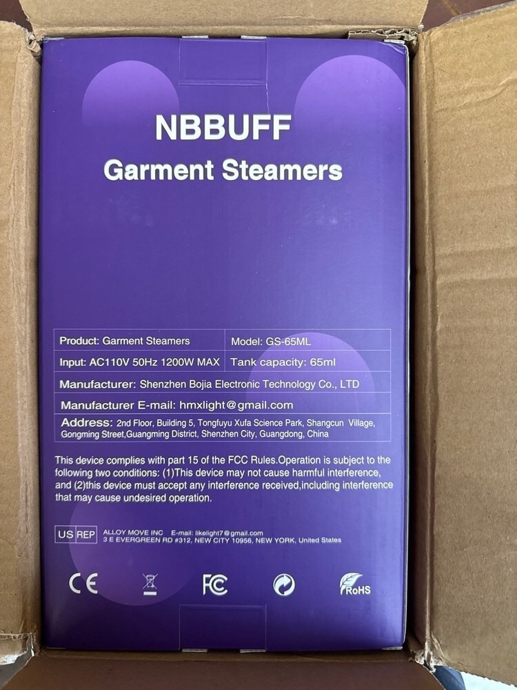 NBBuff Garment Steamer GS-65ML