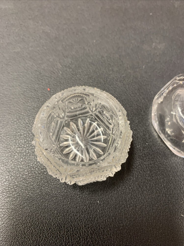 Four Cut Glass Open Salt Cellars Bowls